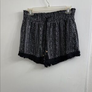 NOBO Black and White Patterned High Waist Shorts